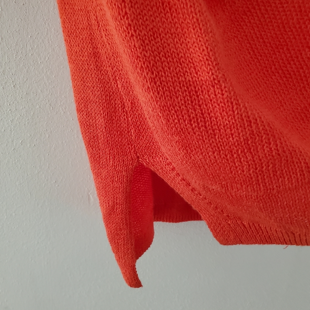 J.Jill Linen blend v-neck cardigan- paprika - Picture 3 of 7